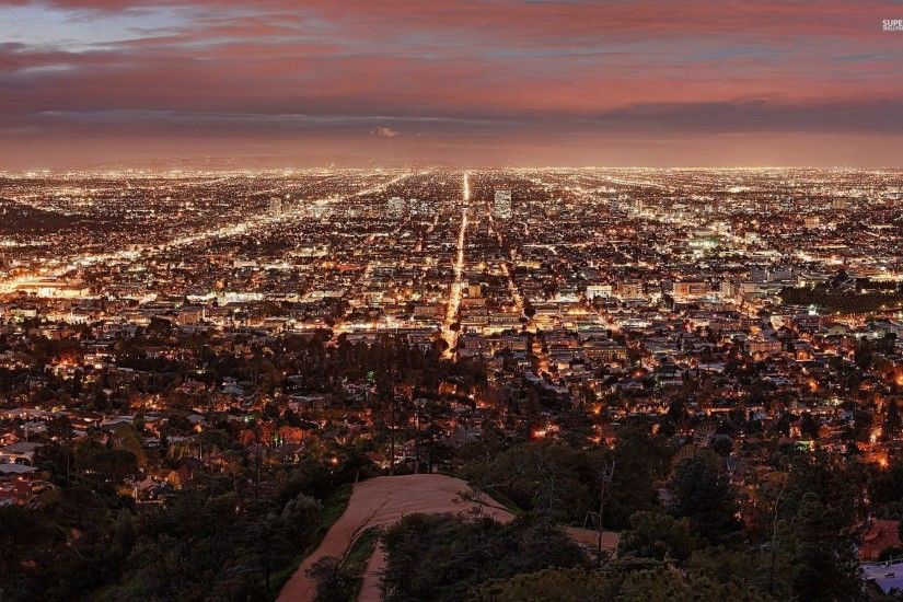 Los Angeles By Night wallpapers and stock photos