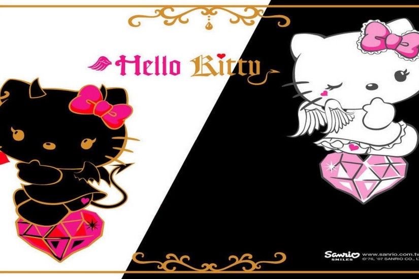 Hello Kitty black and white Wallpaper | HD Wallpapers, backgrounds .