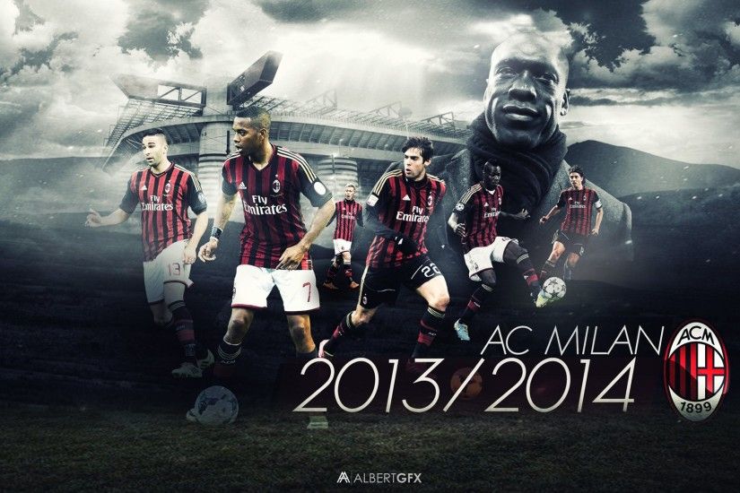 HD Wallpaper: AC Milan 2013 - 2014