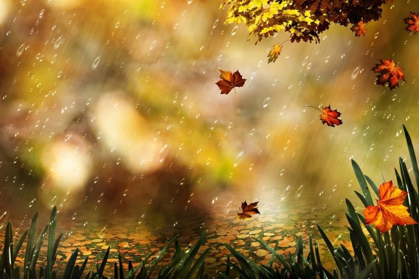 Artistic - Fall Season Nature Leaf Wallpaper