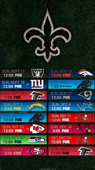 2016 New Orleans Saints Football Schedule Wallpaper for Iphone or Android  device