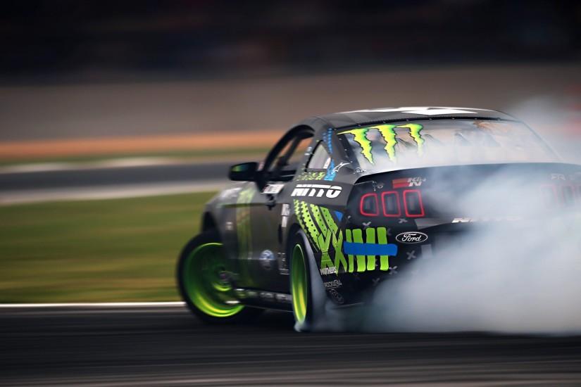 Ford Mustang Monster Energy drifting races Ford Mustang RTR