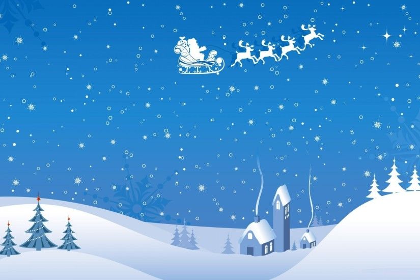 flight, deer, smoke, snowfall, santa claus, house, snow, christmas