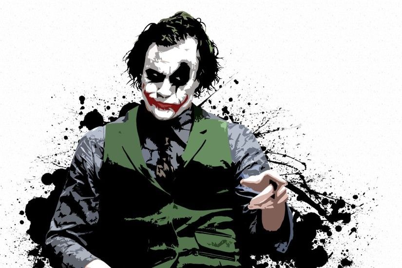 Batman (Christian Bale) & the Joker (Heath Ledger) - The Dark .