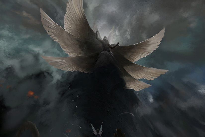 Supernatural beings Wings angel demon dark wallpaper ...Winged Demon  Wallpaper