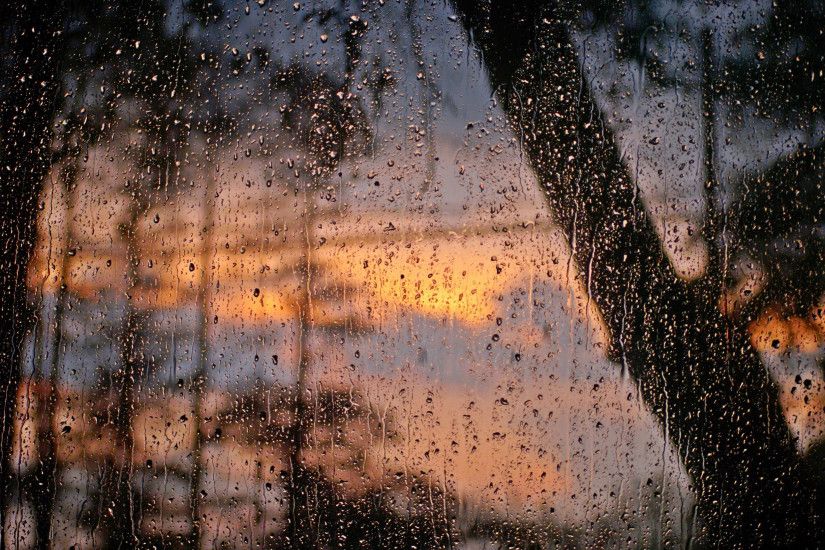Rain drops on window wallpaper