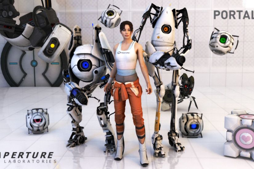 Video Game - Portal 2 Wheatley (Portal) Chell (Portal) Portal (Video