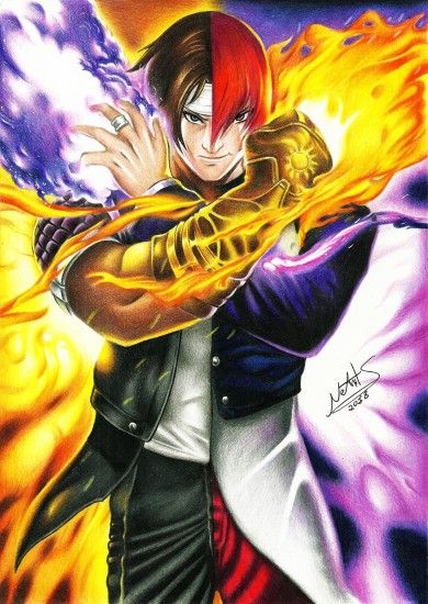 SPEED DRAWING KYO KUSANAGI / IORI YAGAMI [ King of Fighters ] COLLAB King  Of Fighters