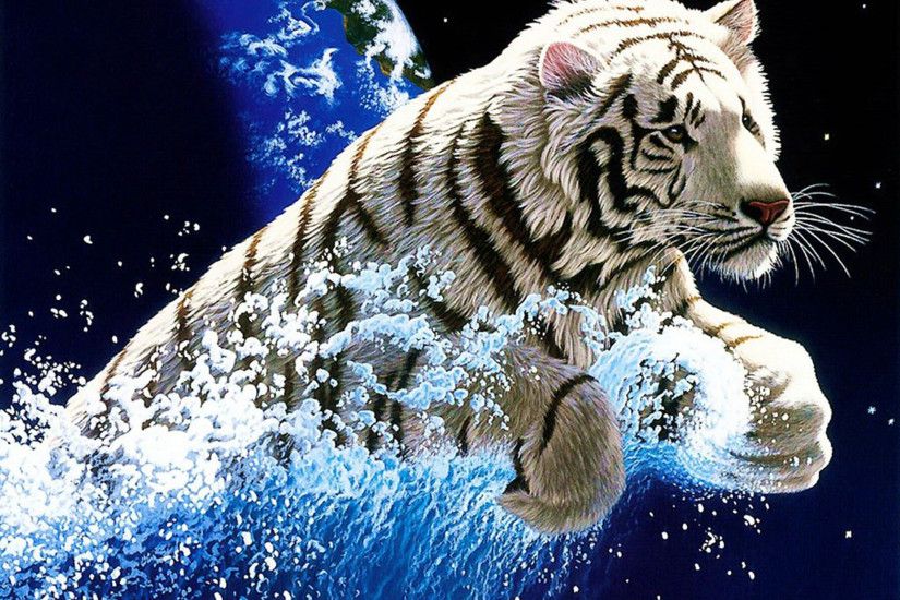 White Tiger Widescreen Wallpapers