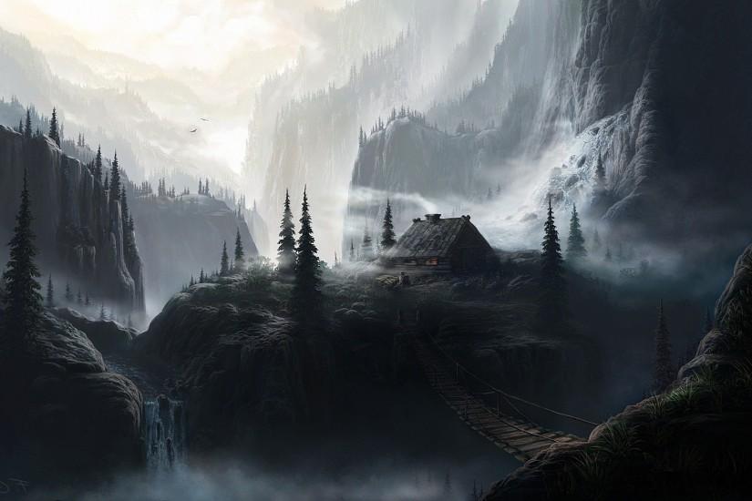 Dark Fantasy Landscape Wallpaper High Quality