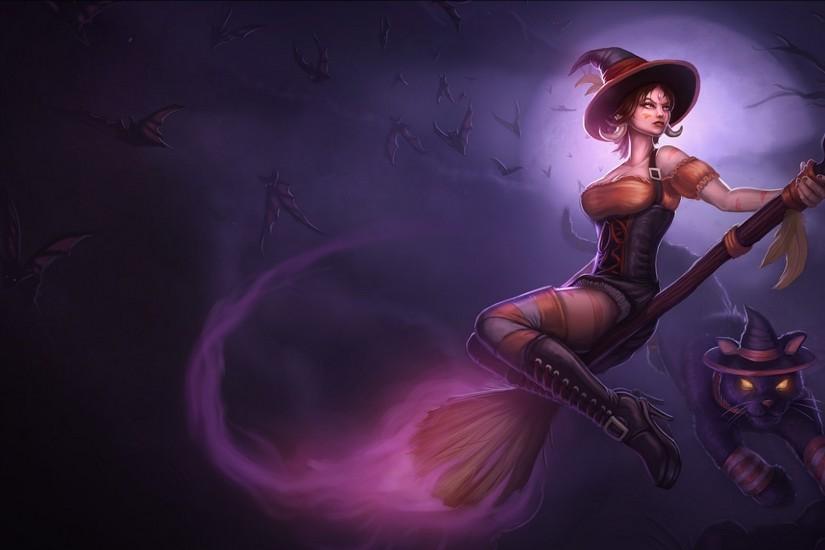League of Legends fantasy art dark horror witch wallpaper background