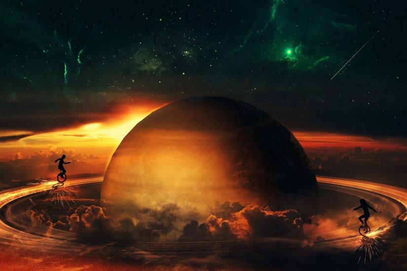 Great view on Saturn - Fantasy & Abstract Background Wallpapers on .