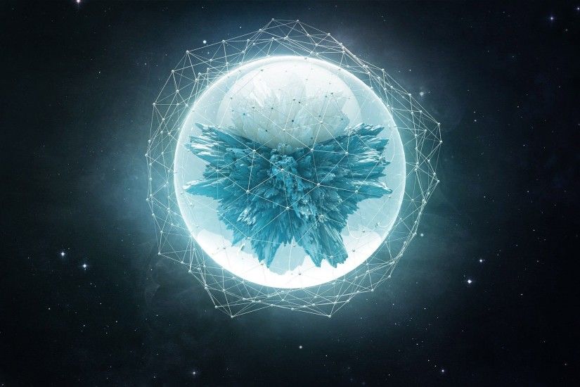 Crystals In A Polygon Cage