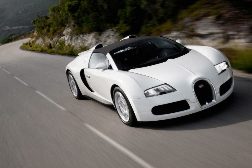 Wallpapers - New white Bugatti Veyron Super Sport on the serpentine