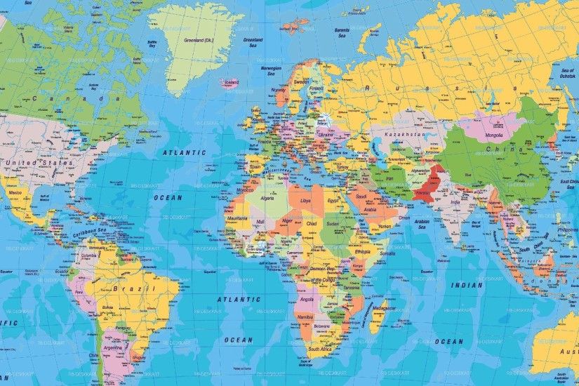 World map wallpaper - Digital Art wallpapers - #