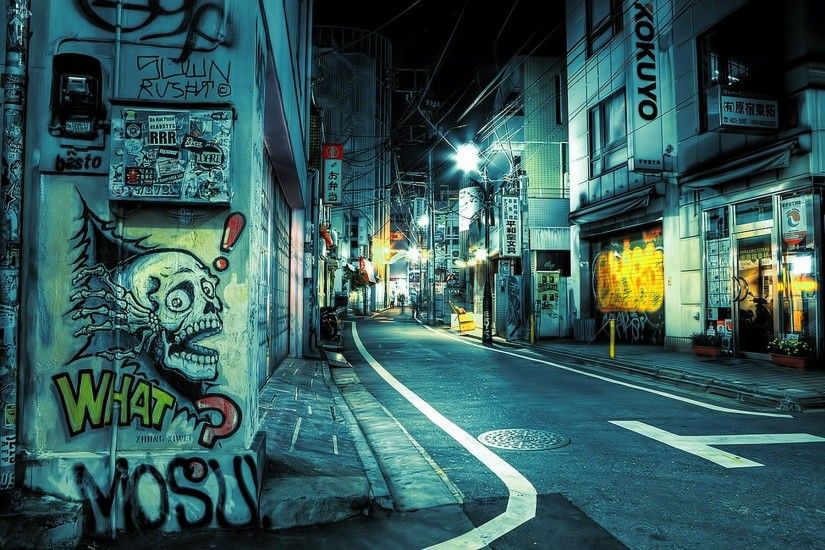 Japan Cityscape At Night Wallpaper | 2000x1329 | ID:48694 .