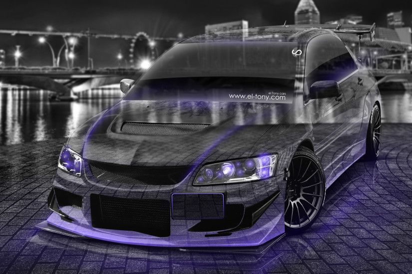 Mitsubishi-Lancer-Evolution-JDM-Tuning-3D-Crystal-Night-