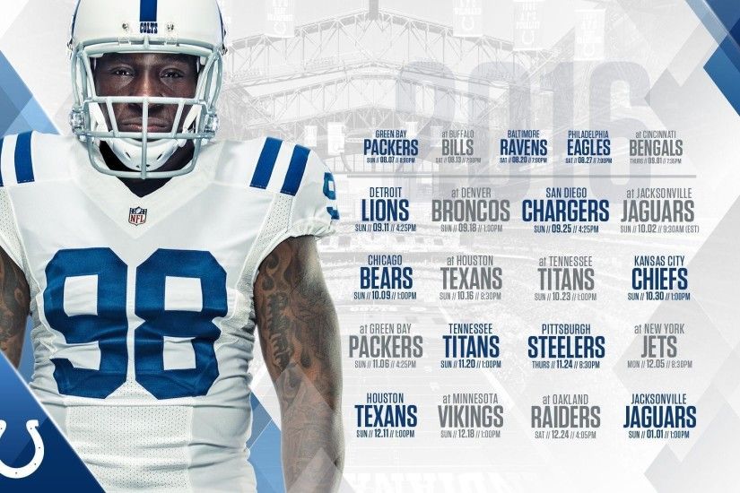 Indianapolis Colts 2017 HD 4k Schedule Wallpaper