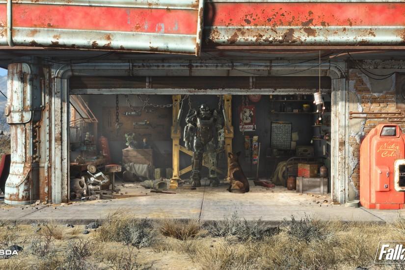 Fallout 4 garage wallpaper.