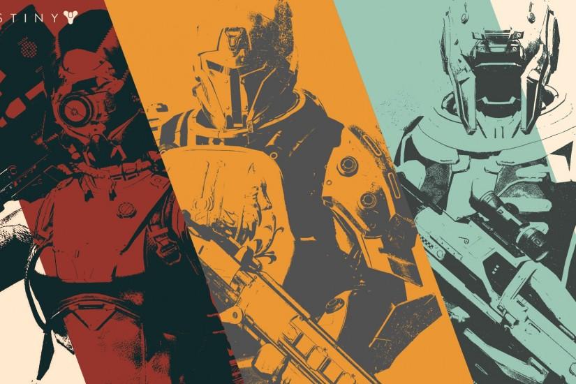 General 1920x1080 Destiny (video game) warlocks titans hunter collage  digital art