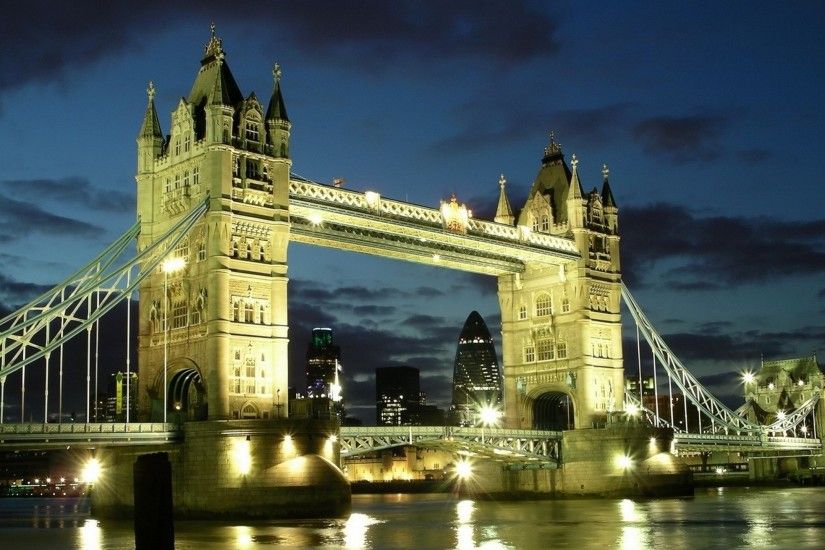 Preview wallpaper london, bridge, evening, river 2560x1440