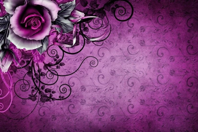 Rose, Purple, Vintage, Flowers