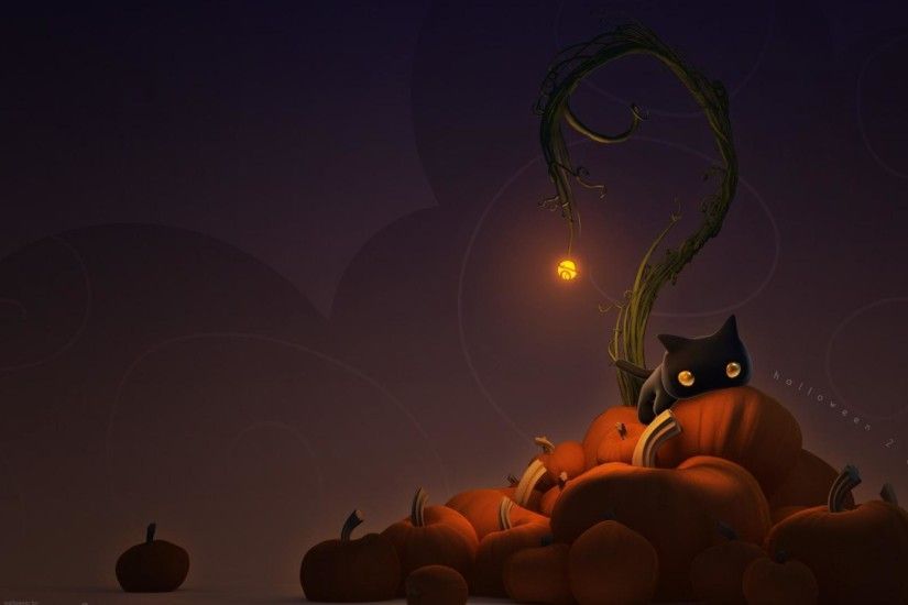 Halloween Black Cat - Cats & Animals Background Wallpapers on ... Desktop  ...
