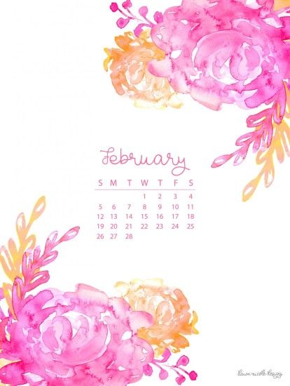 February 2017 Calendar + Tech Pretties