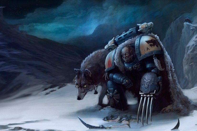 Space marines fantasy art claws wolves warhammer 40,000 .