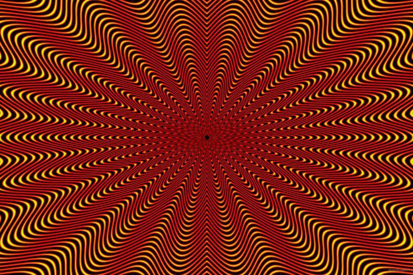 Normal (4:3) Red and Yellow Optical Illusion Wallpaper wallpaper