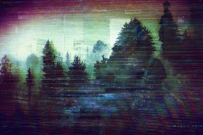 Vaporwave Woods Wallpaper 2024 x 1280 ...