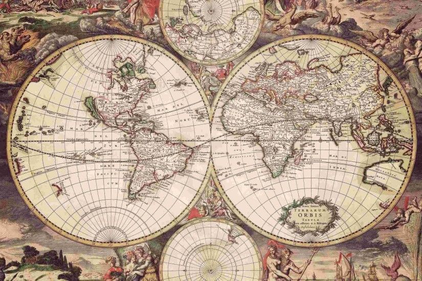 Old World map, 1689