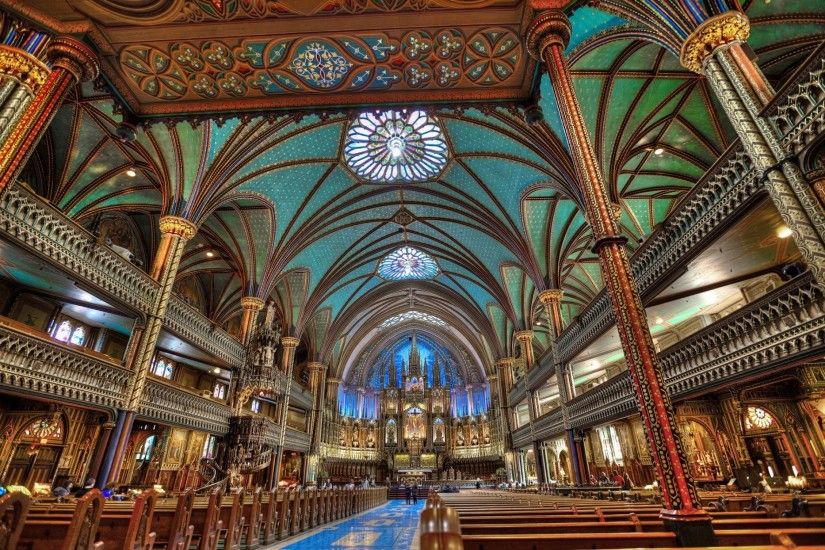 the cathedral of our lady of montreal basilica of notre-dame de montrÃ©al  canada church