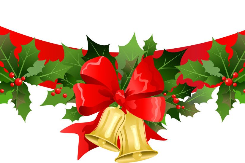 Christmas Banner with Gold Bells Clipart