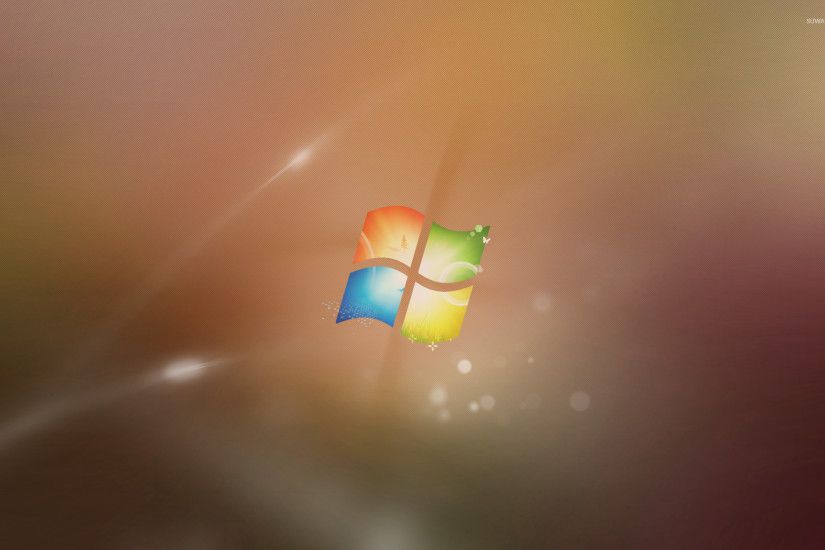 Windows logo on blur wallpaper