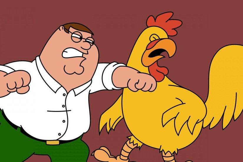 Peter-punching-chicken-in-Family-Guy