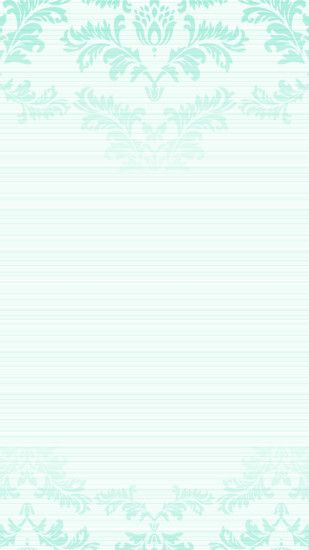 Pastel mint green ombre damask frame iPhone phone lock screen wallpaper  background