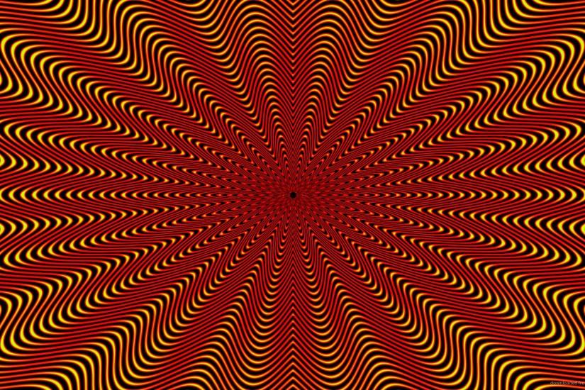 HD Red and Yellow Optical Illusion Wallpaper wallpaper