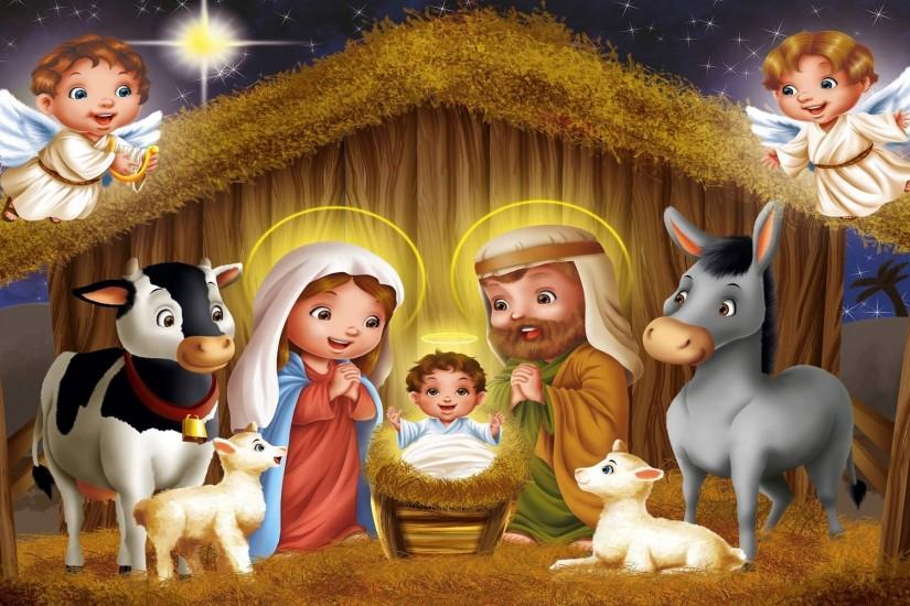 Free Christmas Nativity Scene, computer desktop wallpapers, pictures .