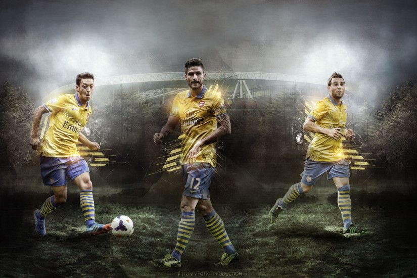 Ozil Giroud Cazorla Arsenal Wallpaper Picture