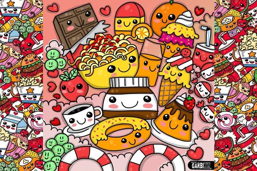 ... 1920x1080 How To Draw Party Kawaii Food by Garbi KW Pictures For  DesktopWallpaper PicturesCute