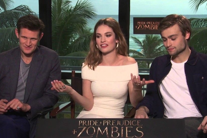 Pride and Prejudice and Zombies Cast Interview With Lily James, Matt Smith,  and Douglas Booth - YouTube