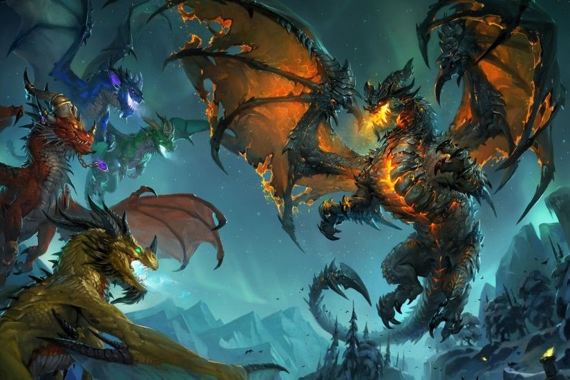 #dragon, #World of Warcraft, #World of Warcraft: Cataclysm, #fantasy art,  wallpaper