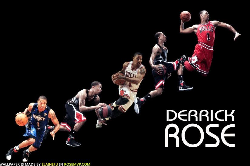 Derrick Rose dunk wallpaper HD.