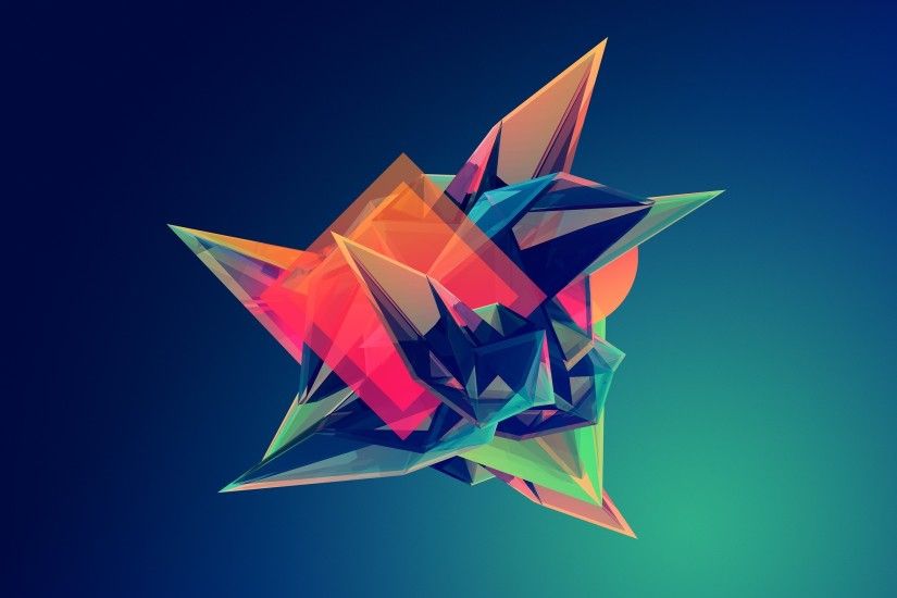 geometry, Digital Art, Justin Maller, Facets