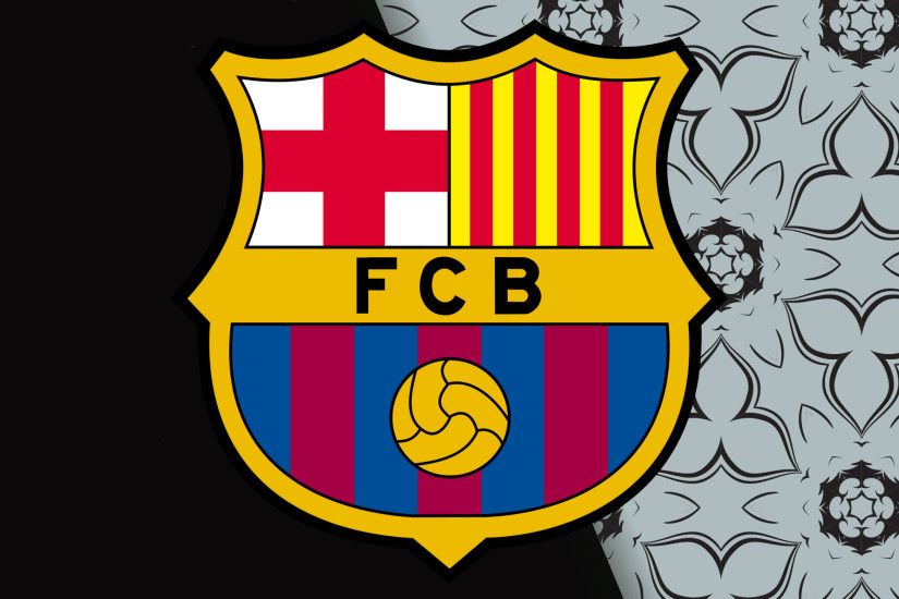 Black gray Barcelona logo wallpaper