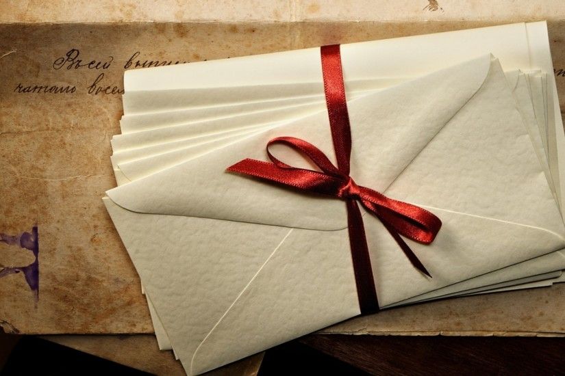 3840x2160 3840x2160 Wallpaper letters, envelopes, ribbon, ink, paper, old,  vintage