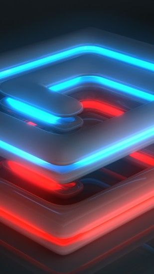 Preview wallpaper neon, light, spiral, shape, surface, luster 1440x2560