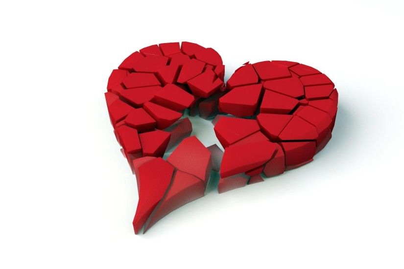 Artistic - Heart Artistic Broken Heart Red Wallpaper