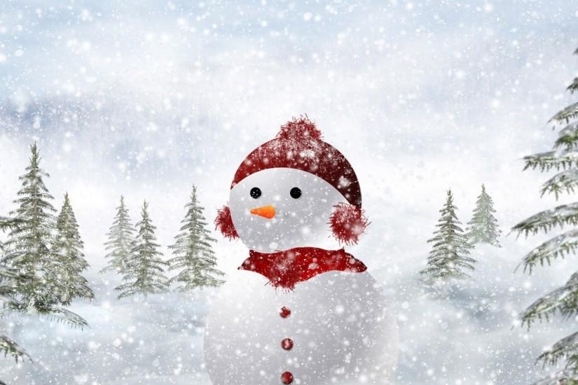christmas snowman Wallpaper